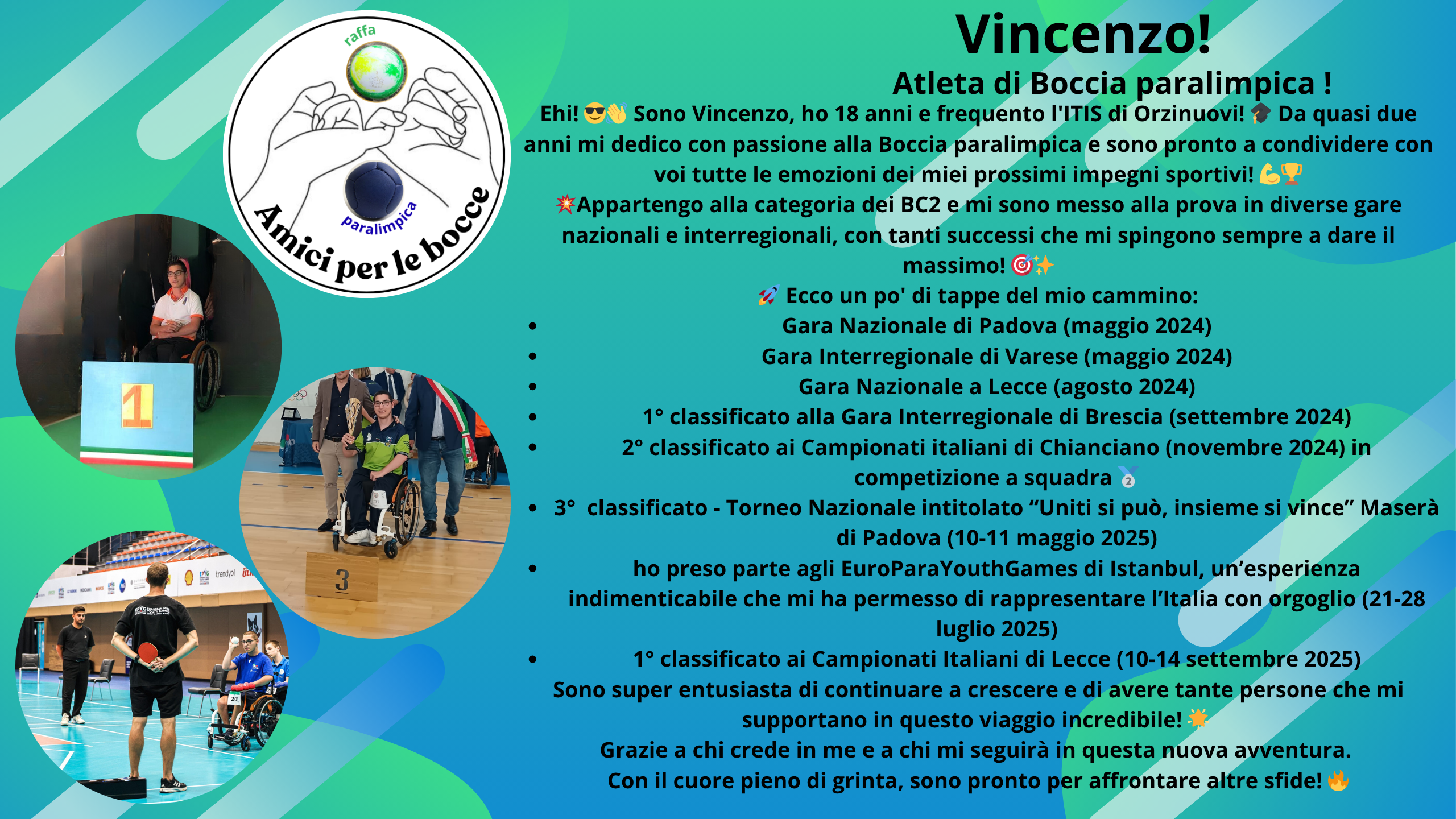 Vincenzo - Campione Nazionale Boccia Paralimpica